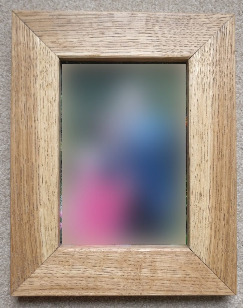 Handmade oak photo frame
